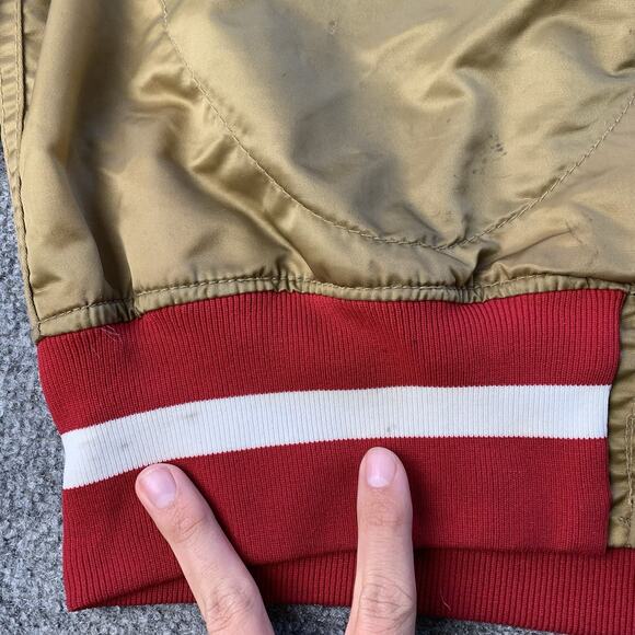 Vtg Wilson San Francisco 49ers Satin Bomber Jacket NFL Made In USA - Men’s 38 - Picture 7 of 16